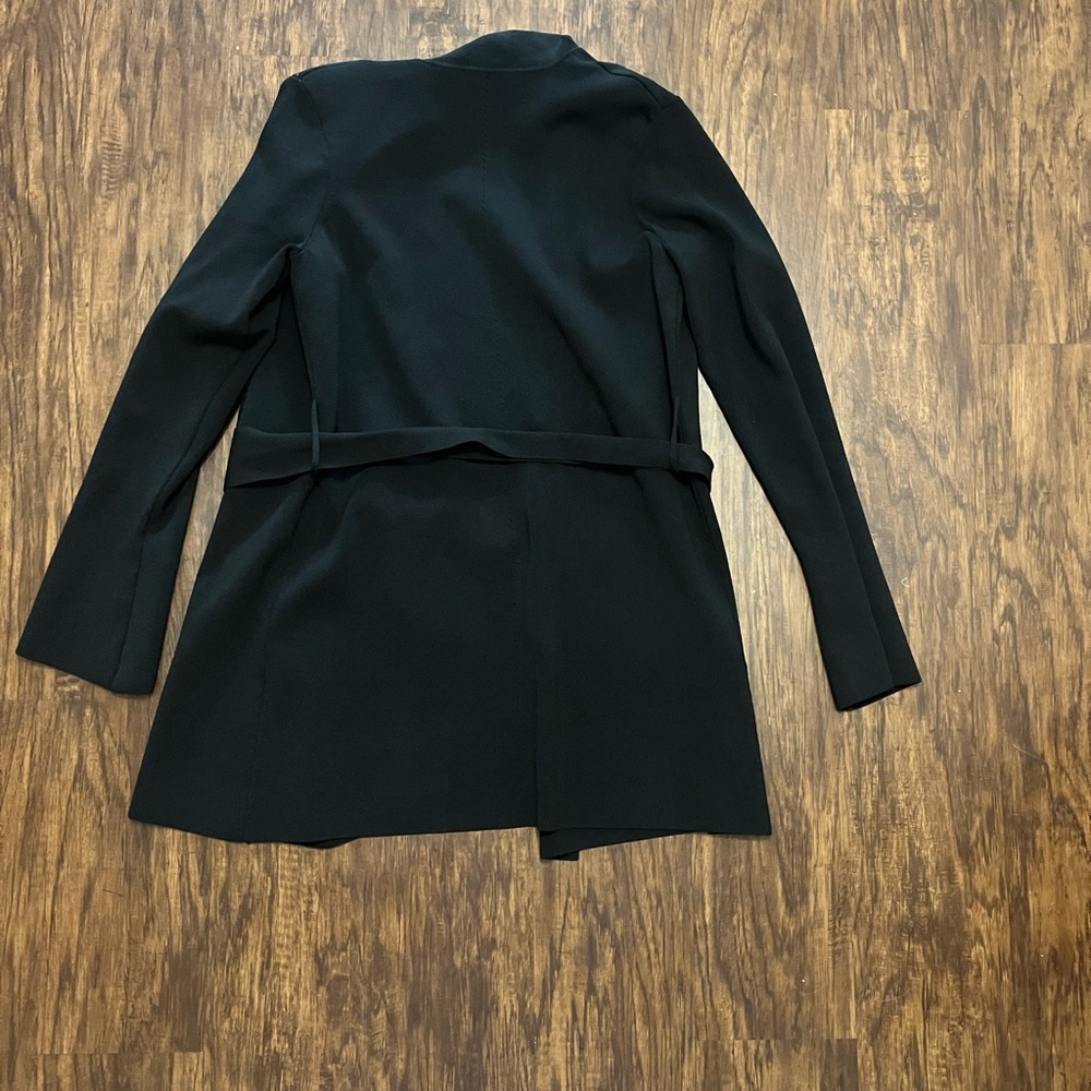 MM Lafleur The Merritt Wrap Jardigan blazer black size medium - Picture 11 of 13